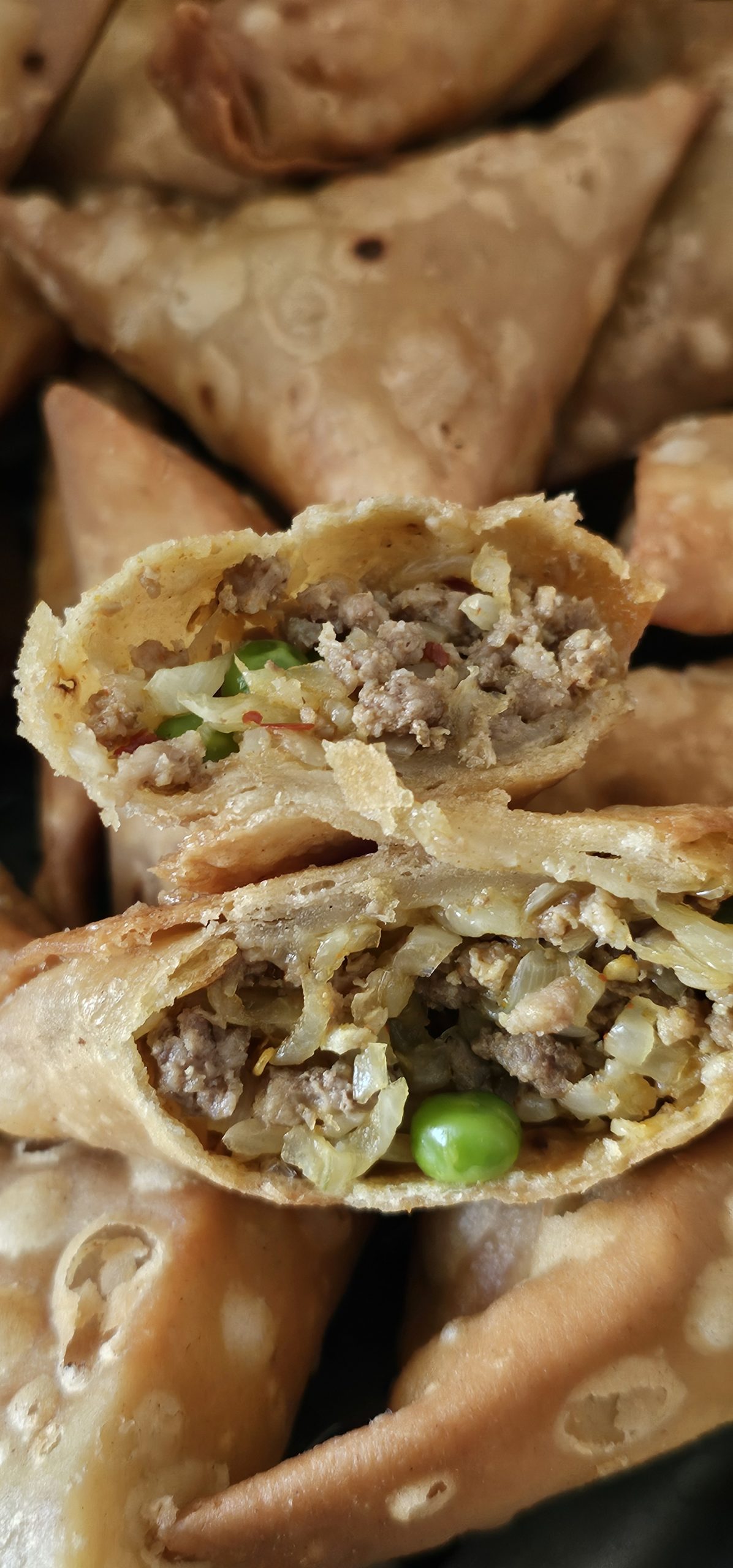 Lamb, Peas and Onion Samosa
